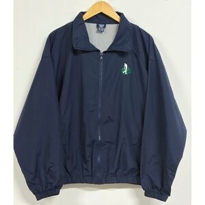 Lands End Mens Navy Blue Golf Windbreaker Jacket Mesh Lined Size Medium 38-40